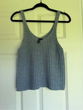 moon & madison Light Blue Knit Tank for summer